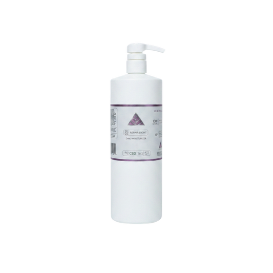 Color Up REPAIR Light Daily Moisturizer in 16 oz professional size for esthetician treatment rooms and facial protocols on transparent background.