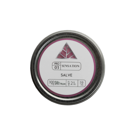Aluminum tin with Color Up Sensation Salve on transparent background.