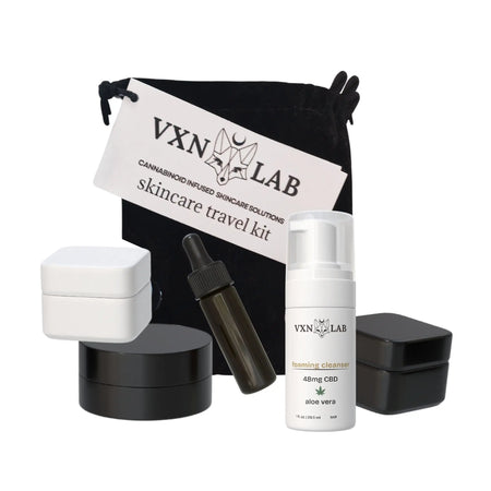 Skincare Travel Kit - 5 CBD Infused Products - VXN LAB VXN Lab Skincare House of VXN formerly Color Up Therapeutics