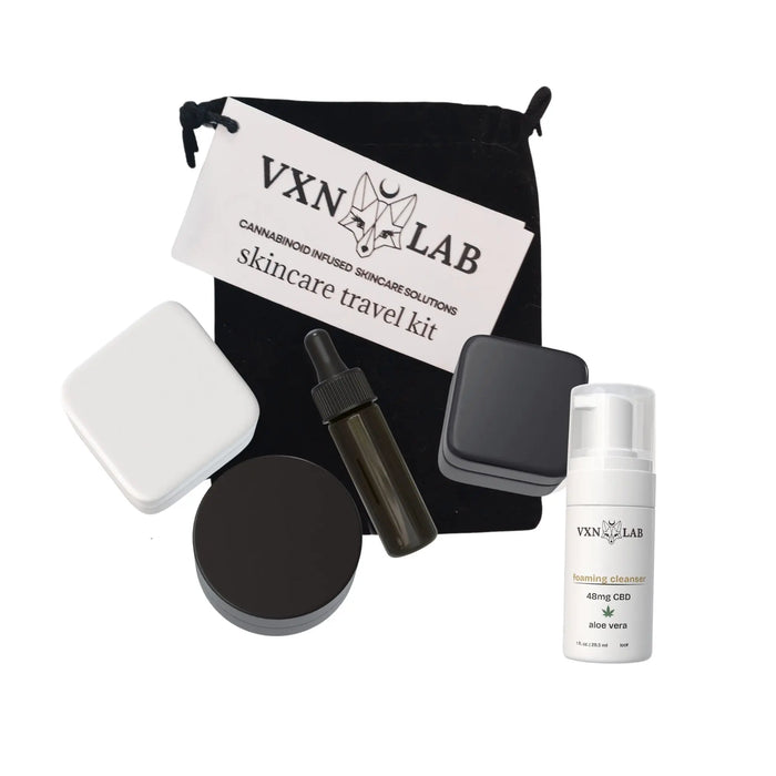 Skincare Travel Kit - 5 CBD Infused Products - VXN LAB VXN Lab Skincare House of VXN formerly Color Up Therapeutics