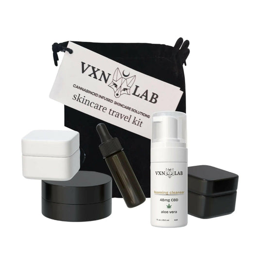 Skincare Travel Kit - 5 CBD Infused Products - VXN LAB VXN Lab Skincare House of VXN formerly Color Up Therapeutics