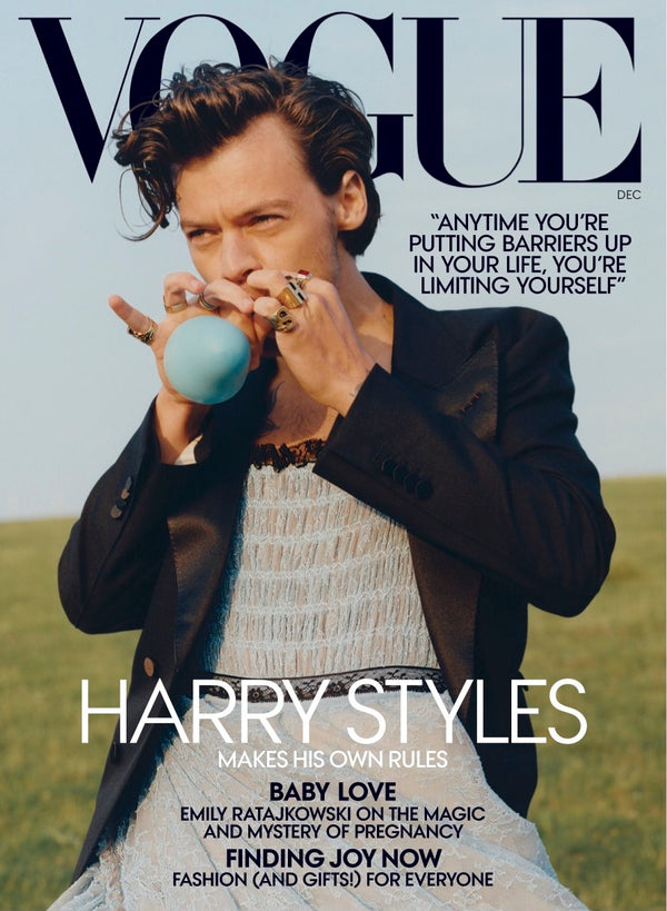 color up in vogue magazine december 2020 with harry styles on the cover