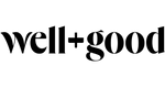 Black 'well+good' logo on a white background