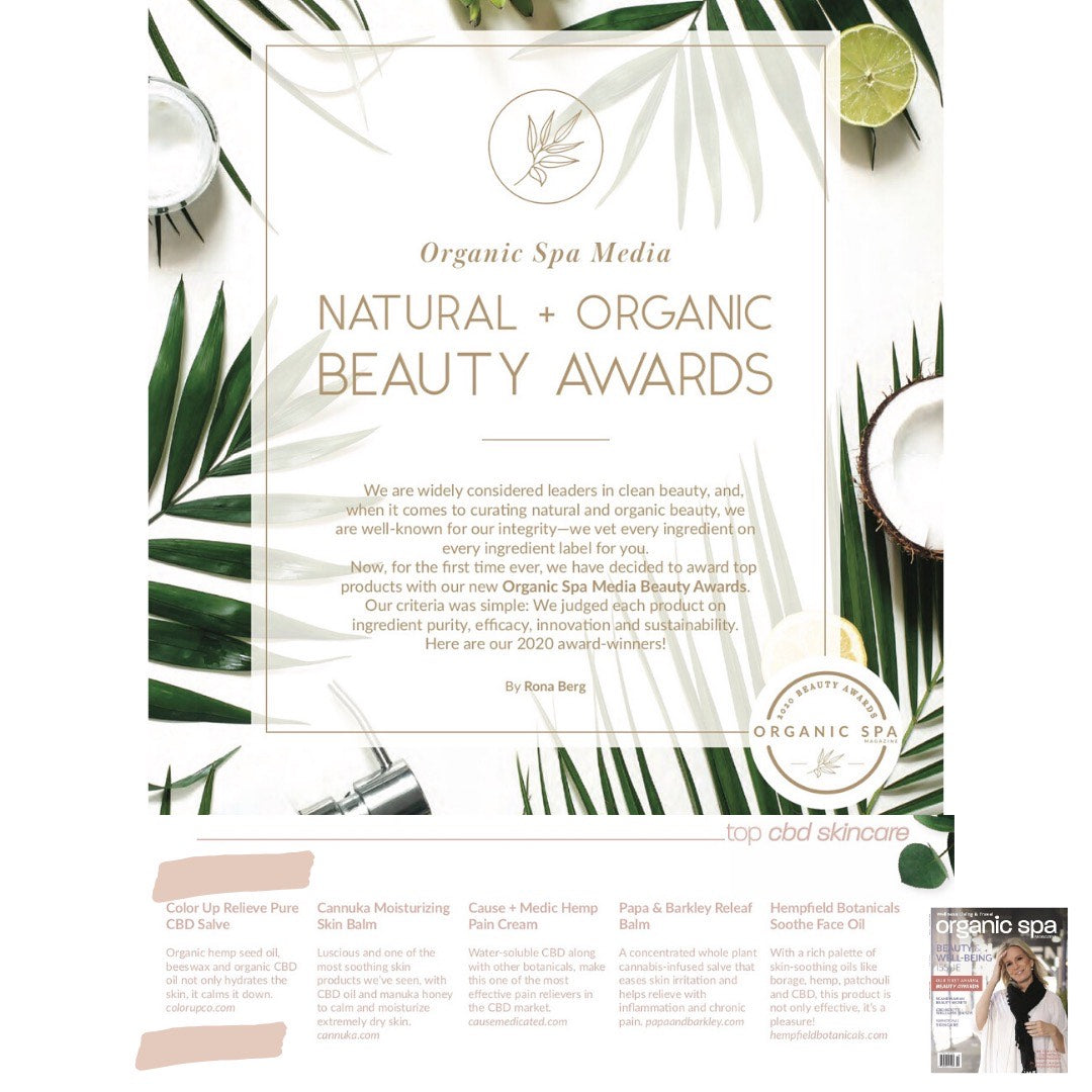 Organic Spa 2020 award editorial featuring Color Up