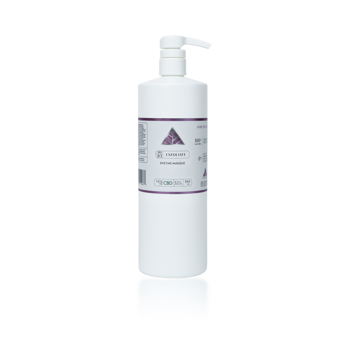 Color Up EXFOLIATE Enzyme Masque, 32 oz professional backbar size, on a transparent background.