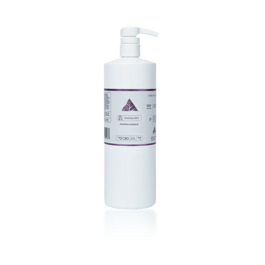 Color Up PUMPKIN Enzyme Masque in 32 oz professional backbar size for esthetician pumpkin enzyme exfoliation treatments and high-volume spa treatment room use on transparent background.