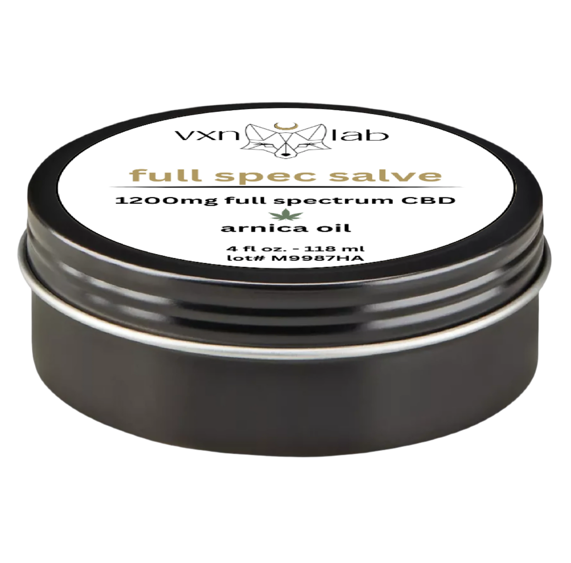 Salve FULL SPECTRUM CBD - 1200mg - 4oz (PRO) - VXN LAB PRO CBD (Color Up)