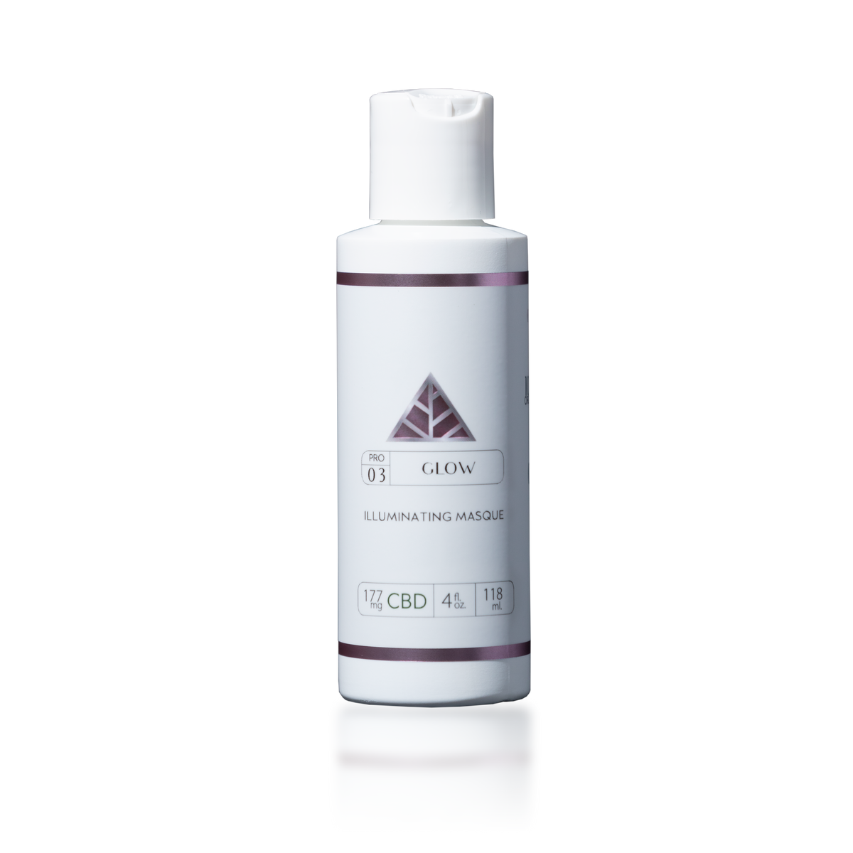 Color Up GLOW Illuminating Masque backbar product bottle for professional brightening facial treatments and spa protocols on transparent background.