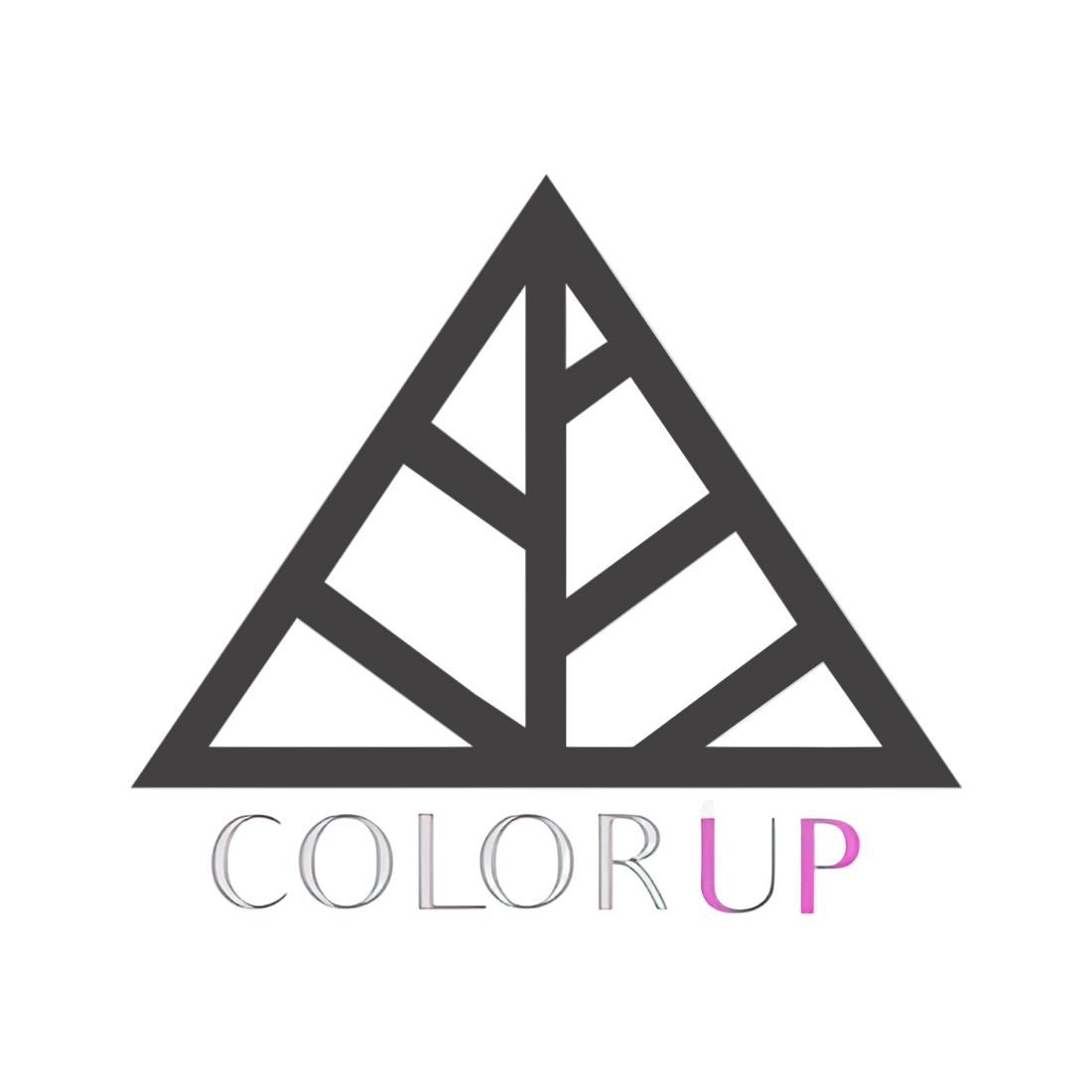 Logo of 'Color Up' with a geometric design on a white background