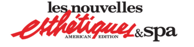Logo of 'les nouvelles esthétiques & Spa' with red and black text on a white background