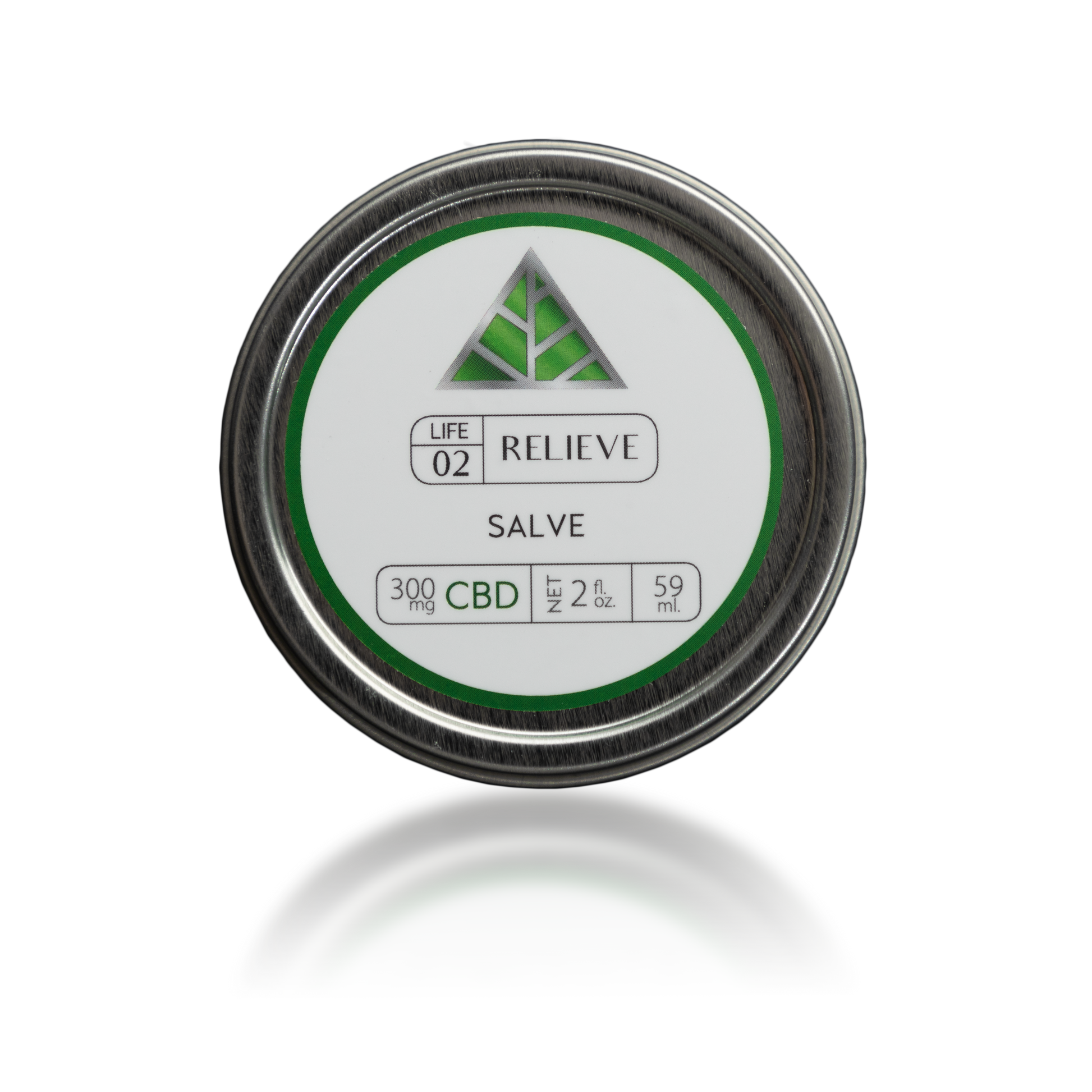 Salve container with 'Color Up RELIEVE' branding on a transparent background