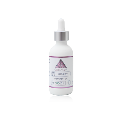 White bottle with a purple label on a white background