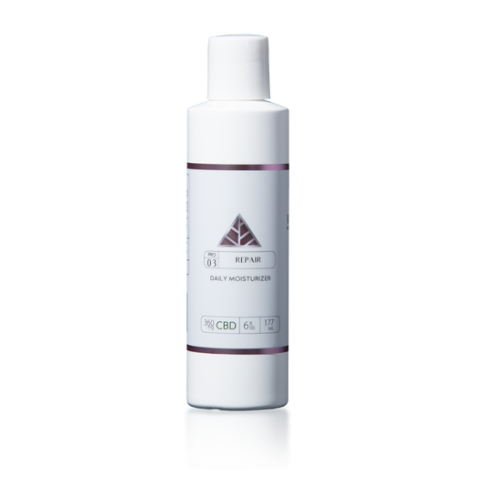 Color Up REPAIR Daily Moisturizer in 6 oz professional backbar size for spa facial treatments and esthetician use on transparent background.
