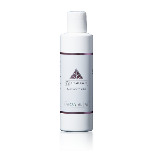 Color Up REPAIR Light Daily Moisturizer in 6 oz professional backbar size for spa facial treatments and esthetician use on transparent background.