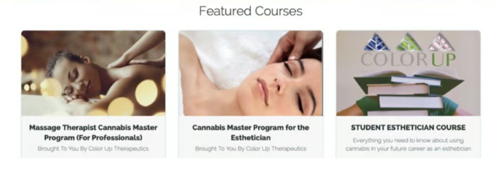  color up master program three course promotional images with text on a white background