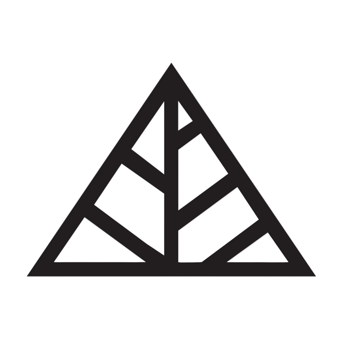 Color Up's black geometric triangle logo on a white background